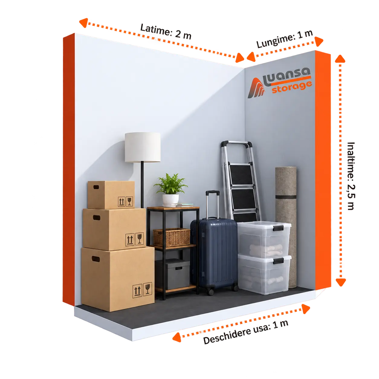 Boxă de depozitare de 2 m² Luansa Storage Bacău