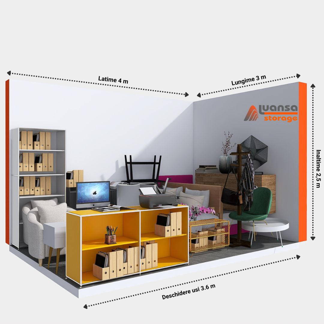 Boxă de depozitare Luansa Storage de 12 metri pătrați