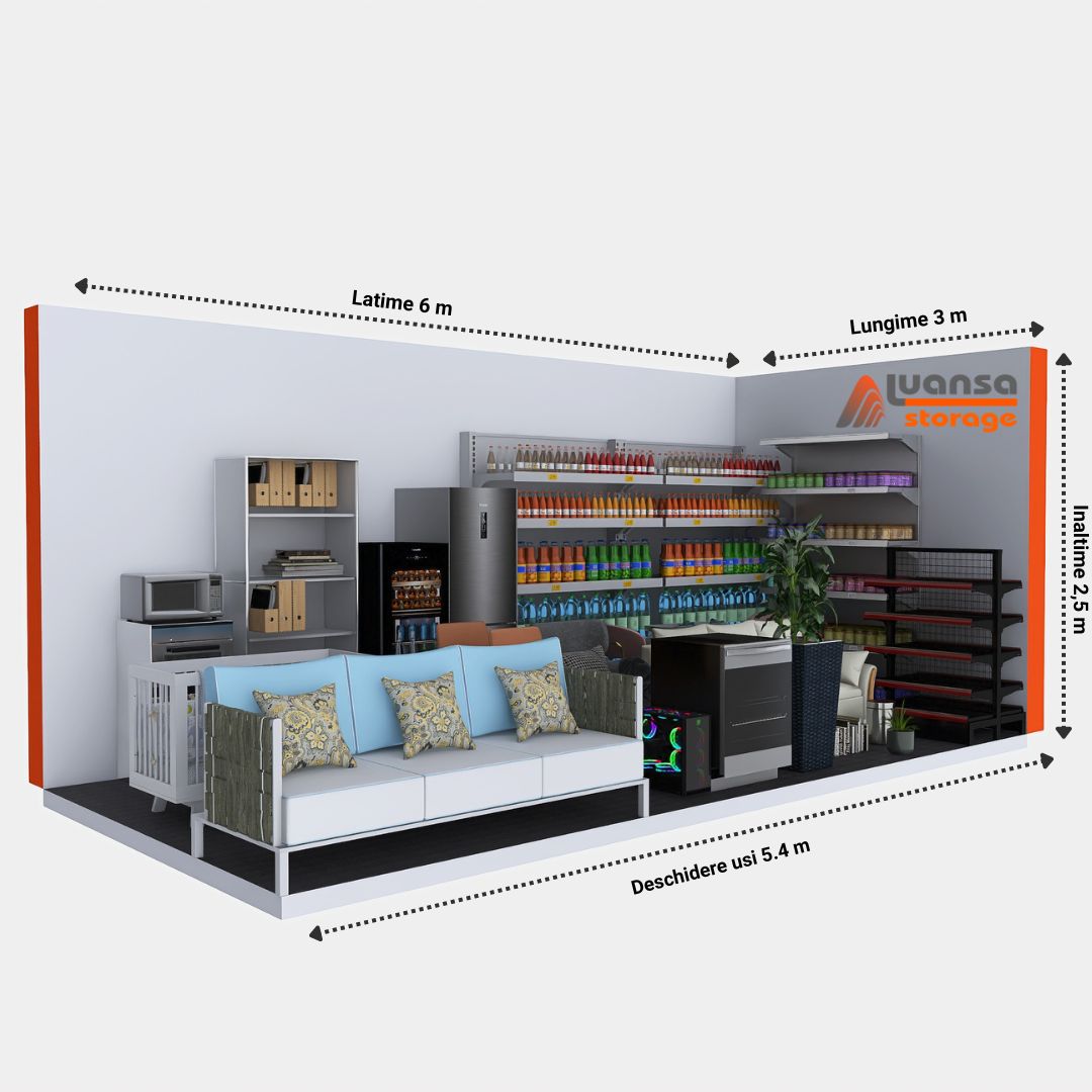 Boxă de depozitare Luansa Storage de 18 metri pătrați