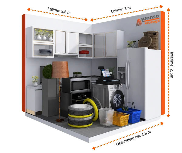 Boxă de depozitare Luansa Storage de 7,5 metri pătrați